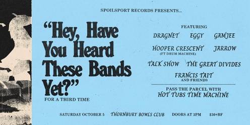 Spoilsport Records Presents..."Hey, Have You Heard These Bands Yet? For A Third Time"