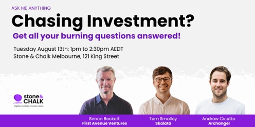 Chasing Investment? Get all your burning questions answered!
