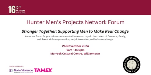 Hunter Men's Projects Network Forum 2024