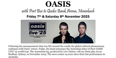 Oasis Show #1 with Port Bus