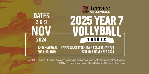 2025 Year 7 Volleyball Trials