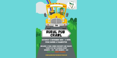 NT Irish Association Rural Pub Crawl 2 November 2024