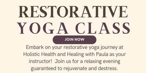 Sunday Restorative Yoga Class