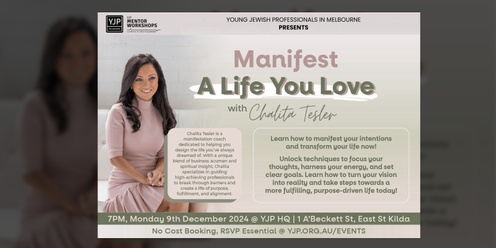 Manifest: A Life You Love | By Chalita Tesler