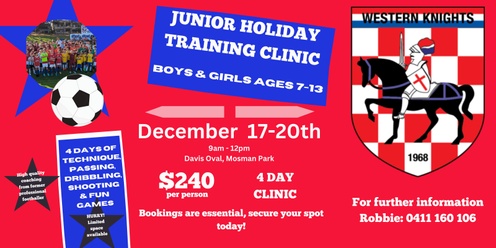 Western Knights Junior Holiday Training Clinic