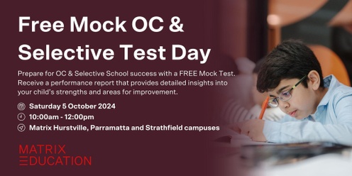 Free Mock OC and Selective Test Day