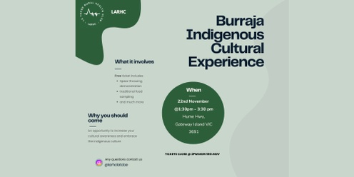 Burraja Cultural Experience - LARHC