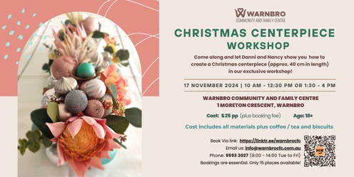 Christmas Centerpiece Workshops