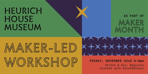 Maker-Led Workshop: Beginner Crochet with KristPattern as part of Heurich Maker Month