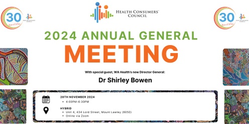 Health Consumers' Council 2024 Annual General Meeting