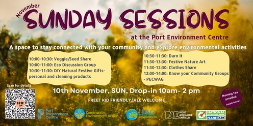 November Sunday Session at the Port Environment Centre!