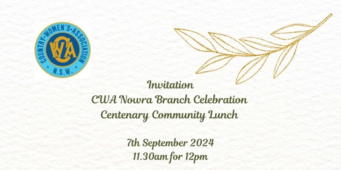 CWA Nowra Centenary Community Lunch