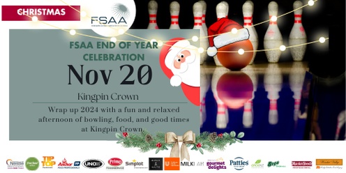 VIC Celebrate the Season: FSAA End of Year Christmas Event at Kingpin Crown Melbourne