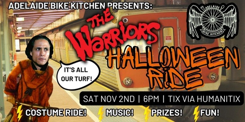 Adelaide Bike Kitchen Halloween Ride 2024 - The Warriors Edition