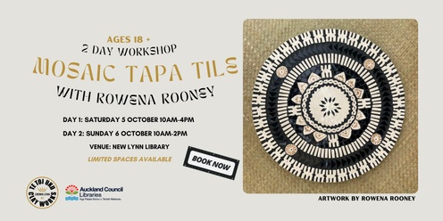 Mosaic Tapa Tiles Two Day Workshop