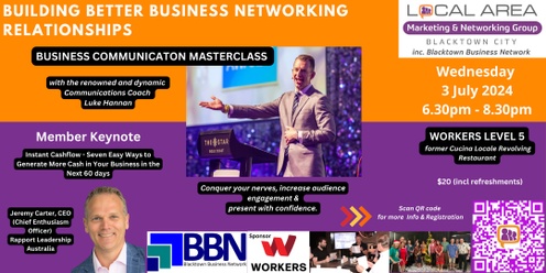 3 July Blacktown City Networking (BBN) - Building Better Business Relationships