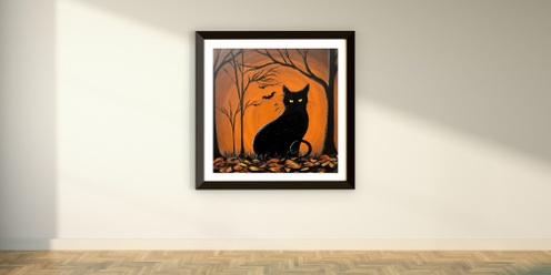 Black Cat Forrest Instructed Painting Event 