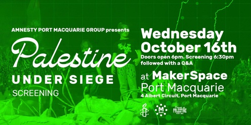 Palestine Under Siege Film Screening