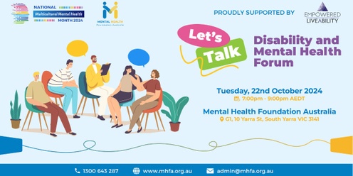 Let's Talk: Disability and Mental Health Forum