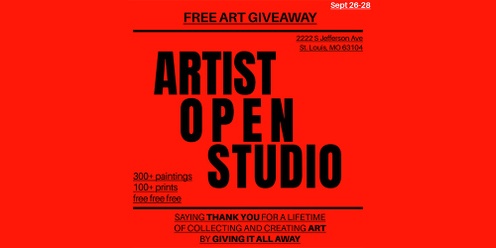 ⭐️Artist Open Studio Event⭐️ 💜Letting Go With Gratitude - Free Art Give Away Celebration💜