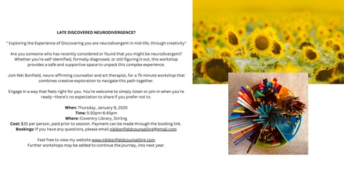 Late Discovered Neurodivergence Workshop