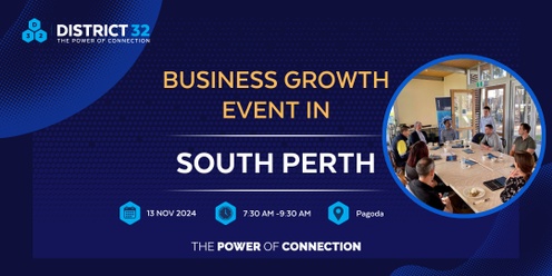 District32 Business Networking– South Perth - Wed 13 Nov