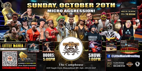 Diamondhead, MS - Micro Wrestling All * Stars @ The Camphouse: Little Mania Wrestling Rips through the Ring