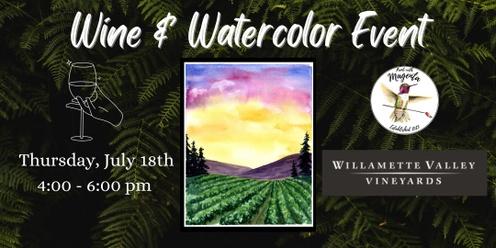 Wine & Watercolor at Willamette Valley Vineyards