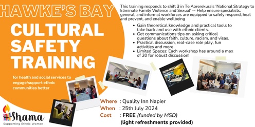 Cultural Safety Training- Hawke's Bay 2024 (July)