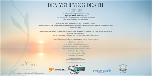 'Dying to Know Day' community event - Demystifying Death