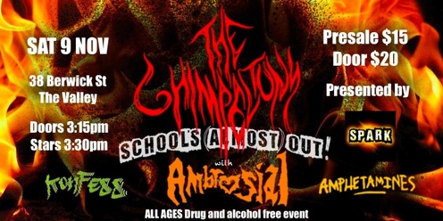 SPARK presents: School’s (almost) out! with The Chimpeltons, Ambrosial, Konfess and Amphetamines