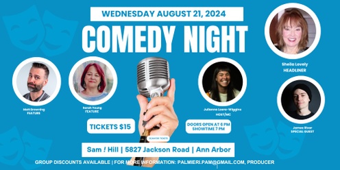 Comedy Night at Sam Hill Ann Arbor