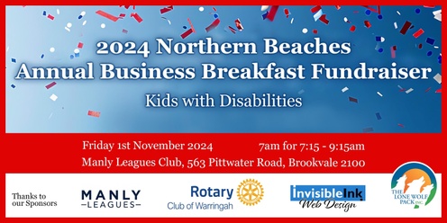 2024 Northern Beaches Annual Business Breakfast Fundraiser - "Kids with Disabilities"