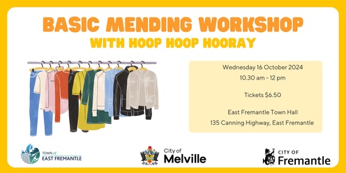 Basic Mending Workshop with Hoop Hoop Hooray
