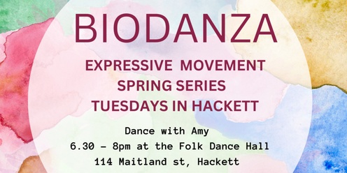 Tuesday Biodanza in Hackett