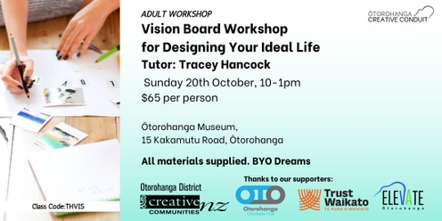  Adult Workshop: Vision Board Workshop for Designing Your Ideal Life (Workshop Code THVIS)