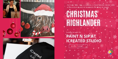 Christmas Highlander - Paint N Sip Workshop - Mindarie