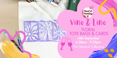 Vino & Lino: Floral Tote Bags & Cards @ The General Collective 