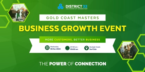 District32 Business Networking Gold Coast – Masters-Wed 06 Nov