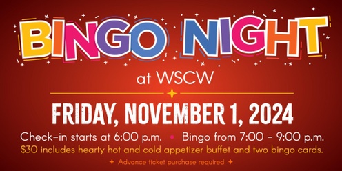 Game Night - Let's Play Bingo! November 1