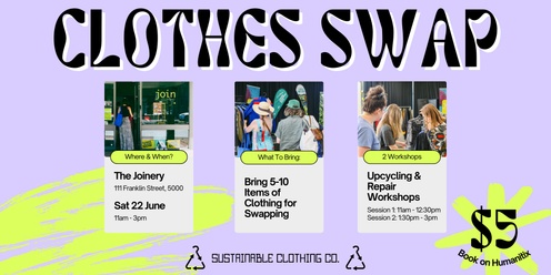 Clothes Swap + Upcycling & Repair Workshop: June '24 Edition