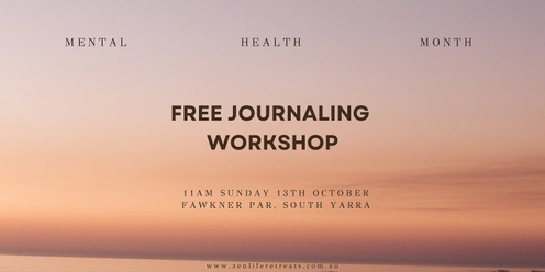 FREE Journaling Workshop for Mental Health Month