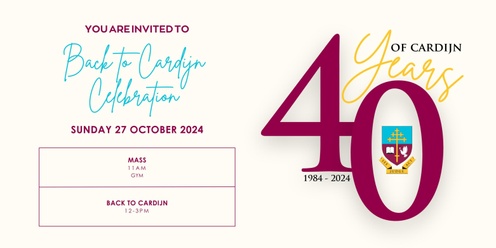 Back to Cardijn | 40 Years of Cardijn College