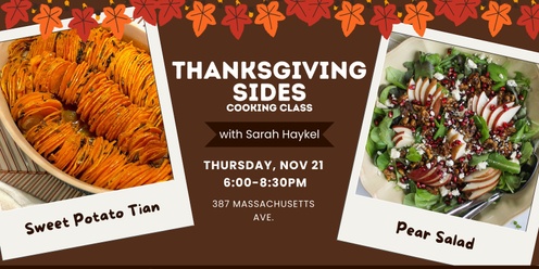 Thanksgiving Sides Cooking Class