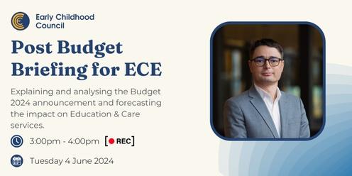 ECC Webinar: Post-Budget 2024 Briefing for ECE 