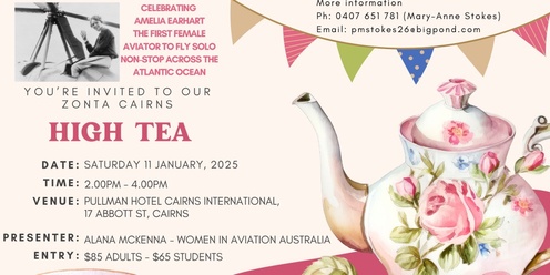 Zonta Club of Cairns Amelia Earhart High Tea 