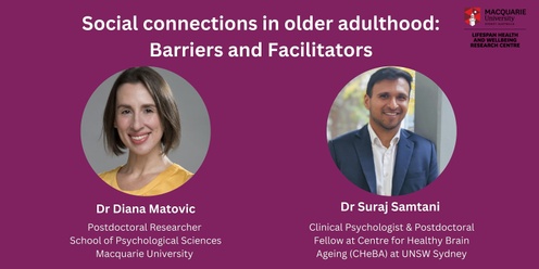 Lifespan Health and Wellbeing Research Centre Symposium | Social connections in older adulthood: Barriers and Facilitators