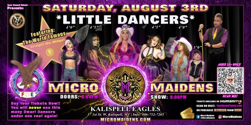 Kalispell, MT - Micro Maidens: The Show "Must Be This Tall to Ride!" @ Kalispell Eagles!