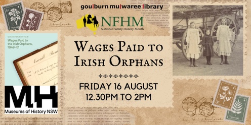 Family History Month - wages paid to Irish orphans