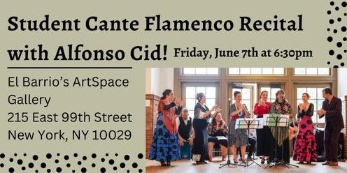 Student Cante Flamenco Recital with Alfonso Cid
